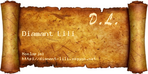 Diamant Lili névjegykártya
